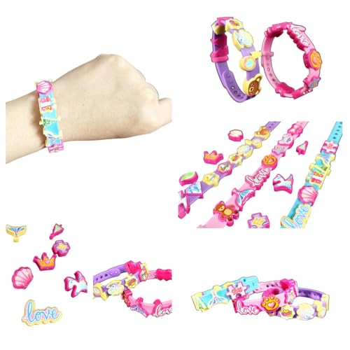 PATPAT® DIY Bracelet Making Kit, 4 Pcs Silicone Wristband, Charm Friendship Bracelet Kit for Girls Ages 3+ Years Old PATPAT® DIY Bracelet Making Kit, 4 Pcs Silicone Wristband, Charm Friendship Bracelet Kit for Girls Ages 3+ Years Old